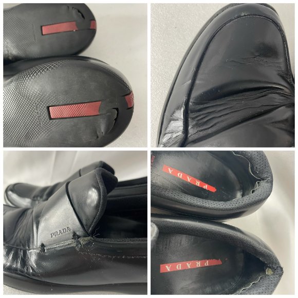 Prada Black Leather Loafers - Picture 10 of 10